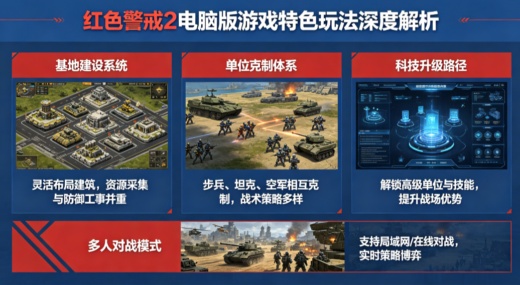 红色警戒2电脑版安装包-联盟与争霸开场宣传图